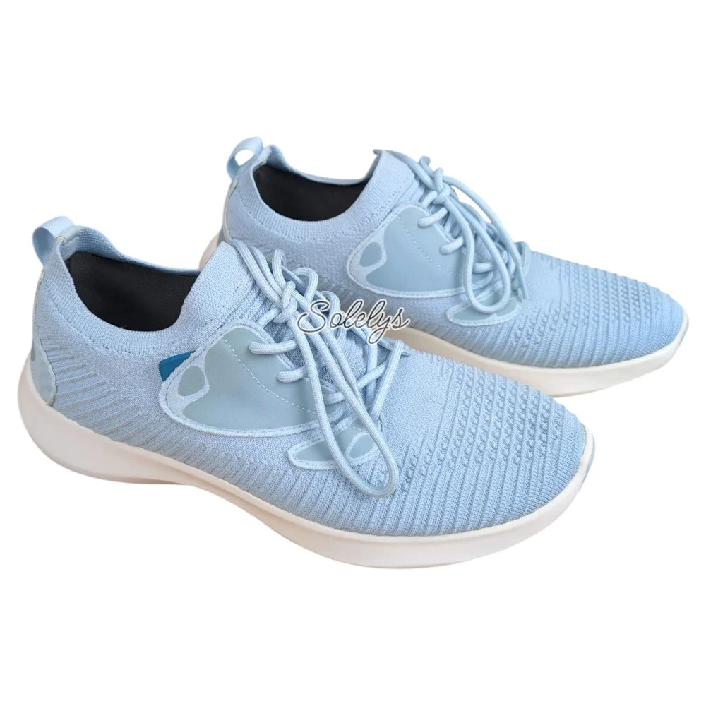 Vessi Everyday Move Womens 10 Sky Blue Waterproof Knit Dyma-Tex Lace Up Sneaker